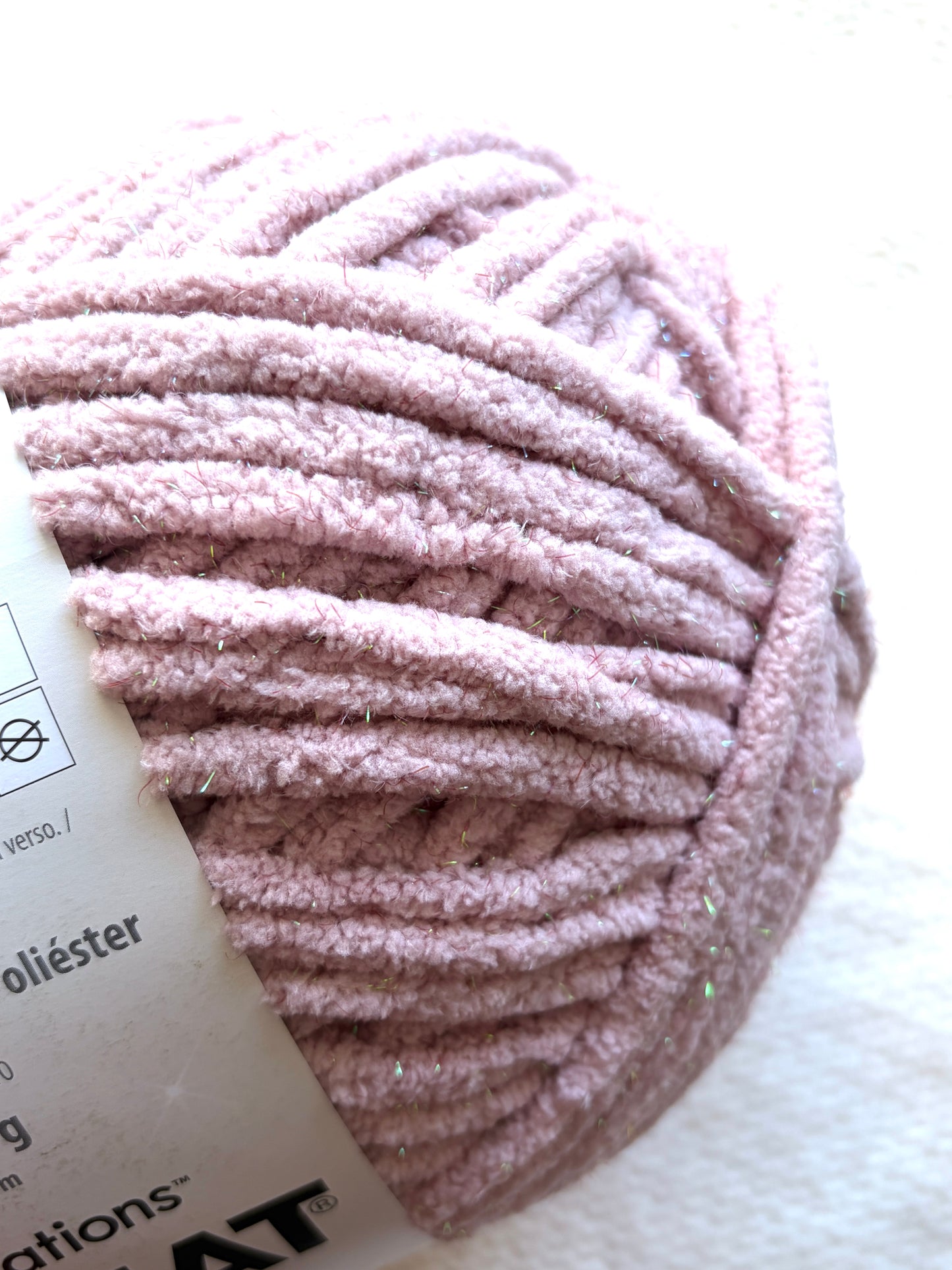 2 balls x Bernat Blanket Sparkle Yarn 300g : Fig