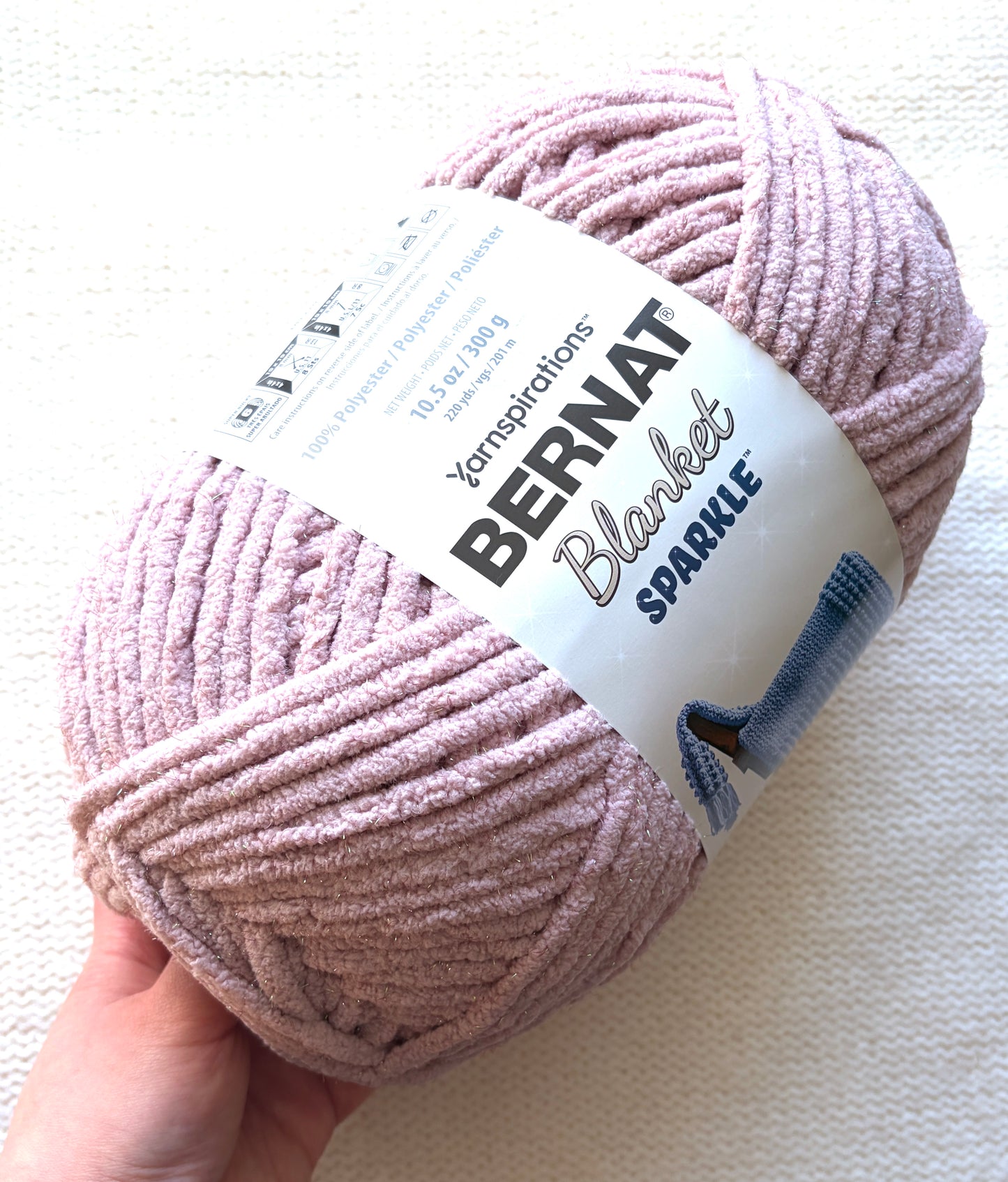 2 balls x Bernat Blanket Sparkle Yarn 300g : Fig