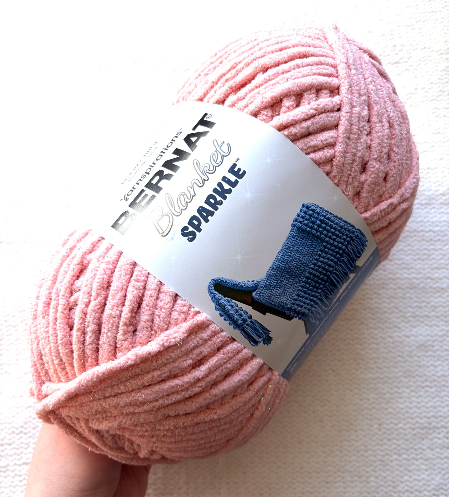 2 balls x Bernat Blanket Sparkle Yarn 300g : Sparkle Muted Coral
