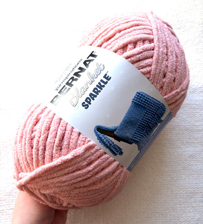 2 balls x Bernat Blanket Sparkle Yarn 300g : Sparkle Muted Coral