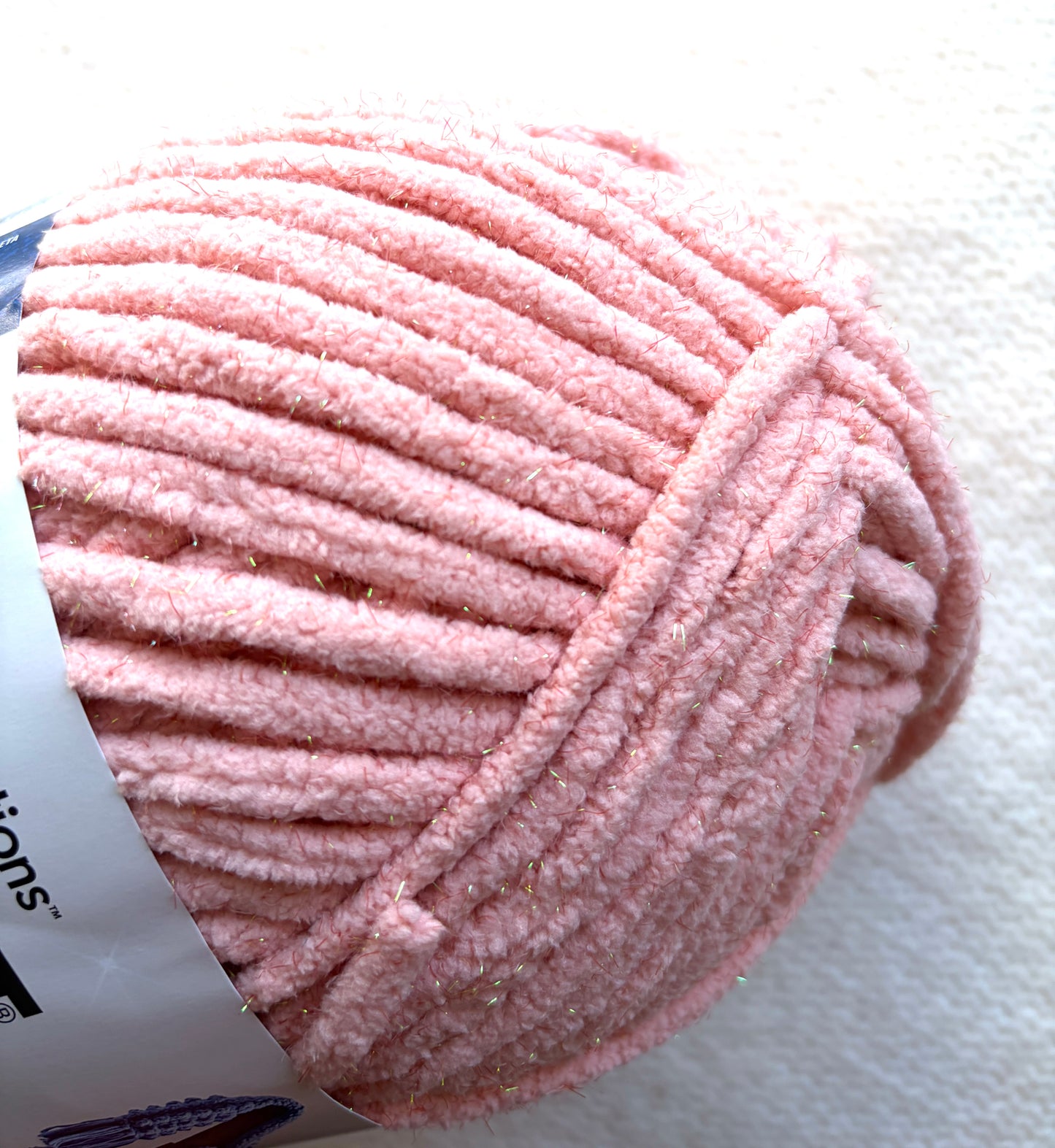 2 balls x Bernat Blanket Sparkle Yarn 300g : Sparkle Muted Coral