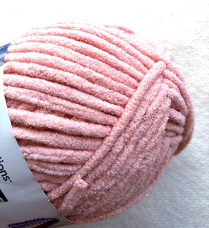 2 balls x Bernat Blanket Sparkle Yarn 300g : Sparkle Muted Coral