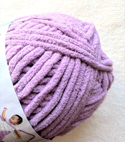 2 balls x Bernat Blanket Sparkle Yarn 300g : Planetary Purple Sparkle