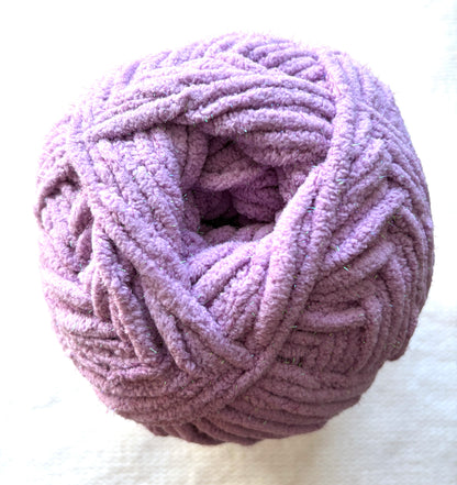 2 balls x Bernat Blanket Sparkle Yarn 300g : Planetary Purple Sparkle