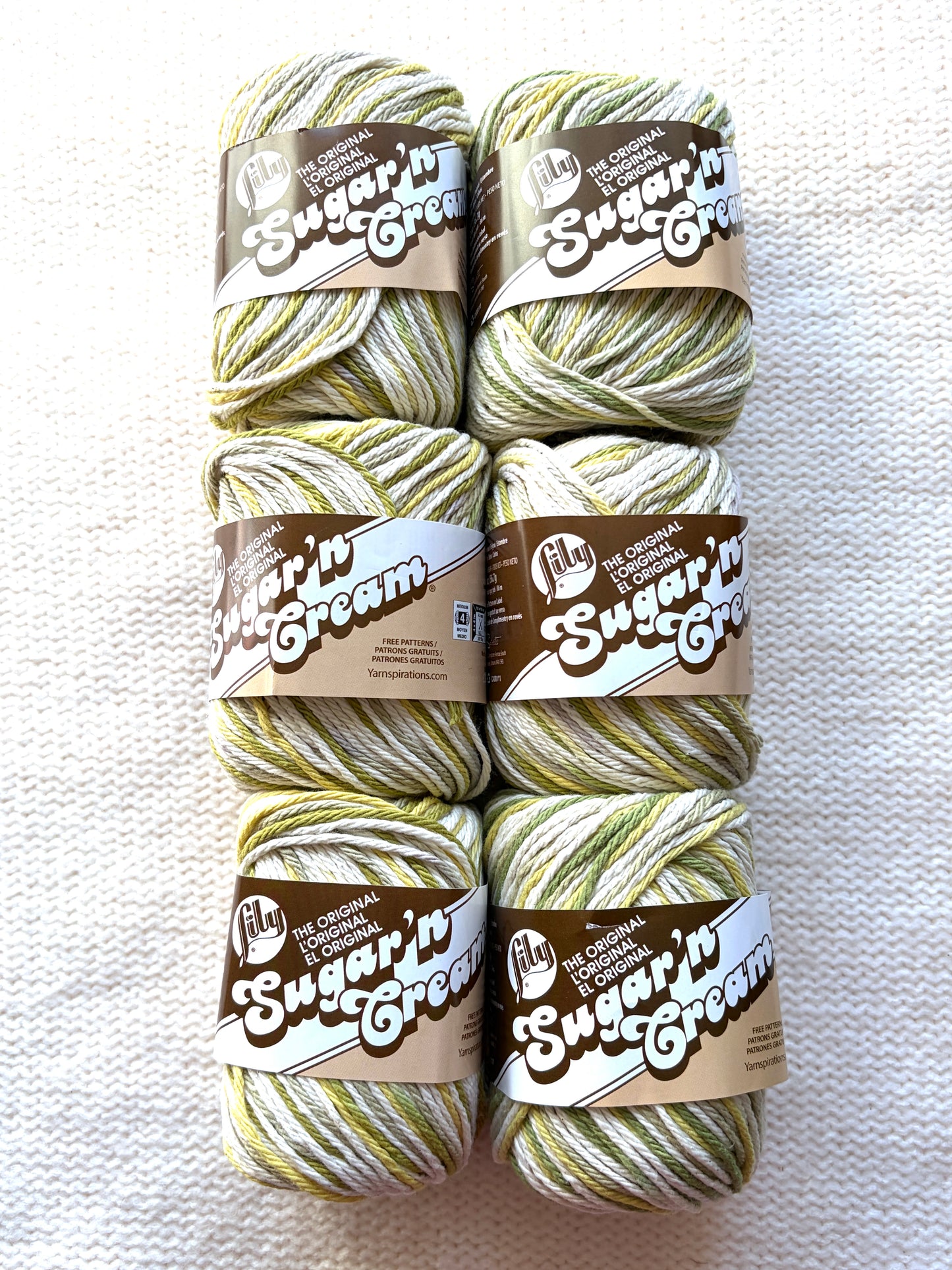 56.7g Lily Sugar 'n Cream Ombre Yarn - Guacamole : 100% Cotton (Copy)