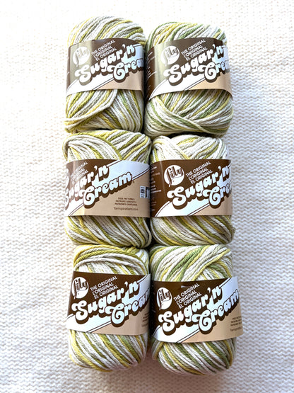 56.7g Lily Sugar 'n Cream Ombre Yarn - Guacamole : 100% Cotton (Copy)
