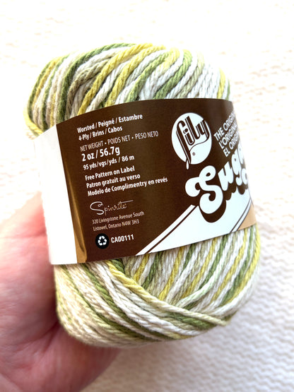 56.7g Lily Sugar 'n Cream Ombre Yarn - Guacamole : 100% Cotton (Copy)