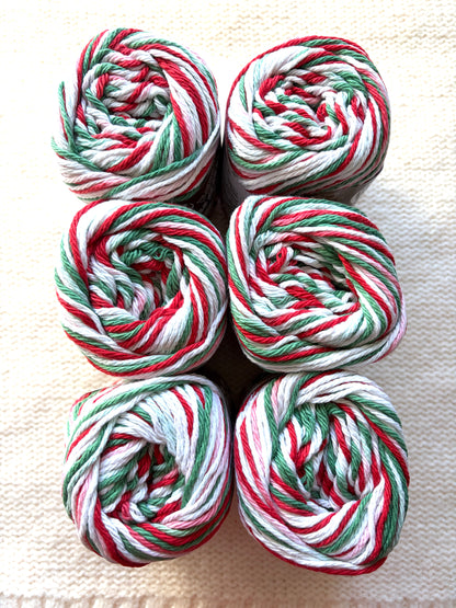 56.7g Lily Sugar 'n Cream Ombre Yarn - Mistletoe : 100% Cotton