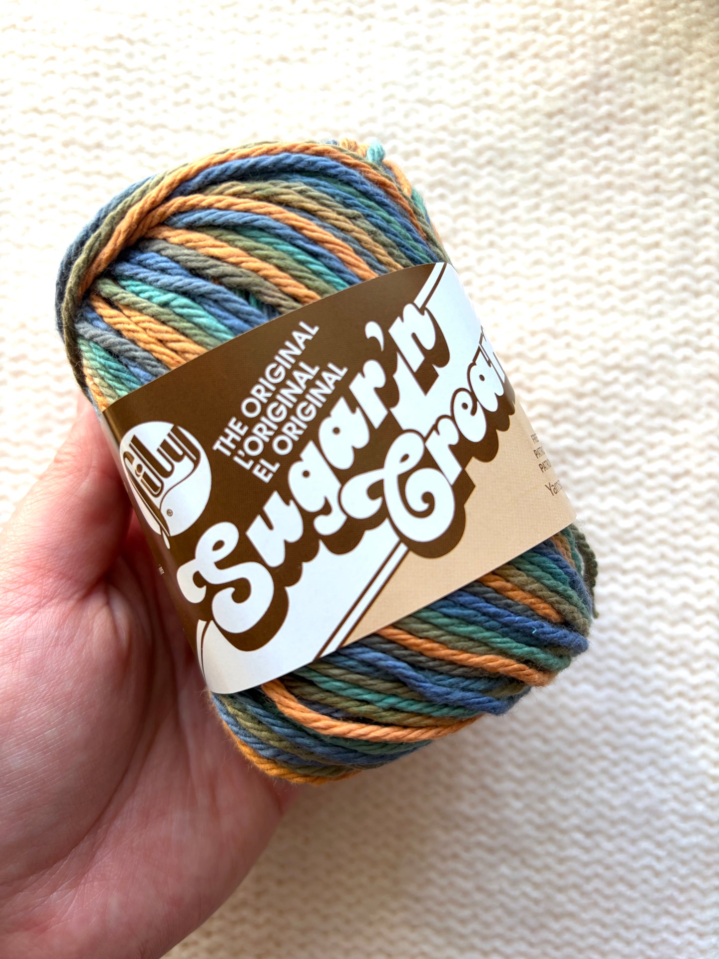 56.7g Lily Sugar 'n Cream Ombre Yarn - Capri Ombre : 100% Cotton