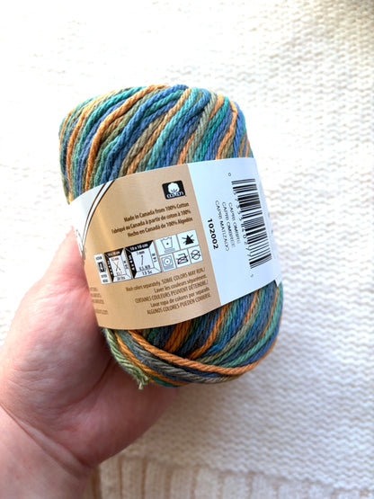 56.7g Lily Sugar 'n Cream Ombre Yarn - Capri Ombre : 100% Cotton