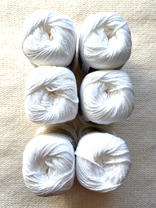 70.9g Lily Sugar 'n Cream The Original Yarn - White : 100% Cotton