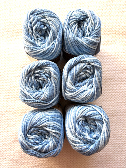 56.7g Lily Sugar 'n Cream Ombre Yarn - Faded Denim : 100% Cotton