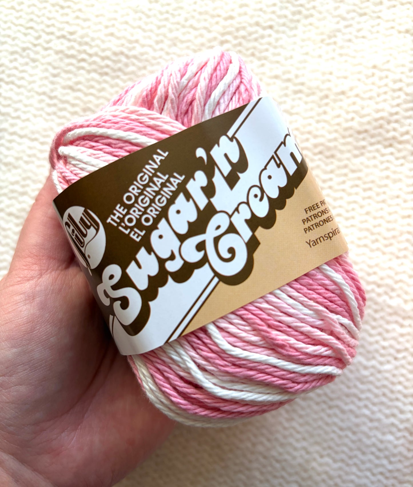 56.7g Lily Sugar 'n Cream Ombre Yarn - Strawberry : 100% Cotton