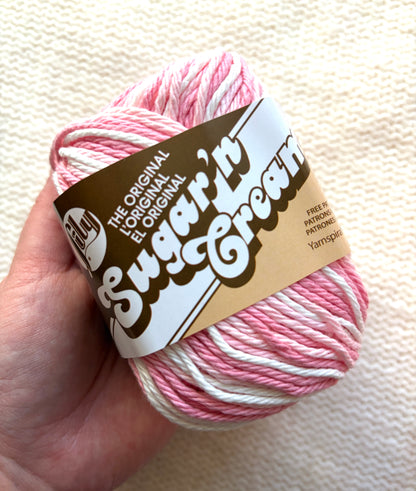 56.7g Lily Sugar 'n Cream Ombre Yarn - Strawberry : 100% Cotton