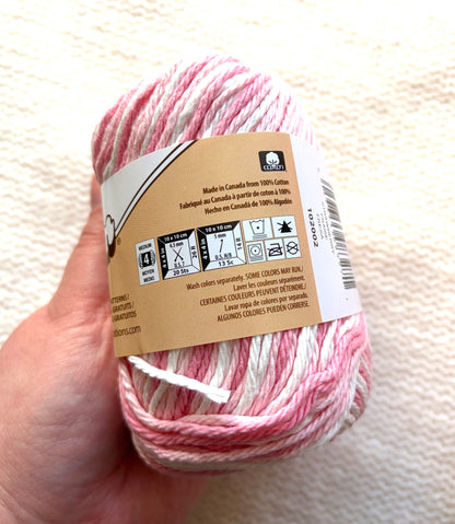56.7g Lily Sugar 'n Cream Ombre Yarn - Strawberry : 100% Cotton
