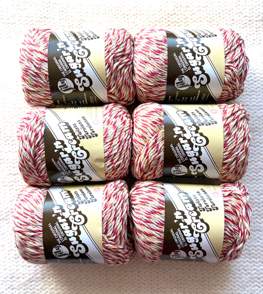 56.7g Lily Sugar 'n Cream Ombre Yarn - Barnboard Twists : 100% Cotton