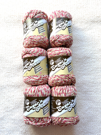 56.7g Lily Sugar 'n Cream Ombre Yarn - Barnboard Twists : 100% Cotton