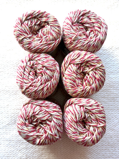 56.7g Lily Sugar 'n Cream Ombre Yarn - Barnboard Twists : 100% Cotton