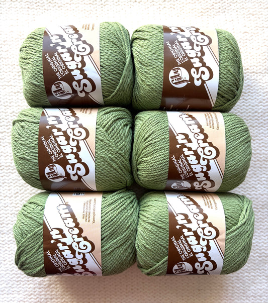 70.9g Lily Sugar 'n Cream The Original Yarn - Sage Green : 100% Cotton