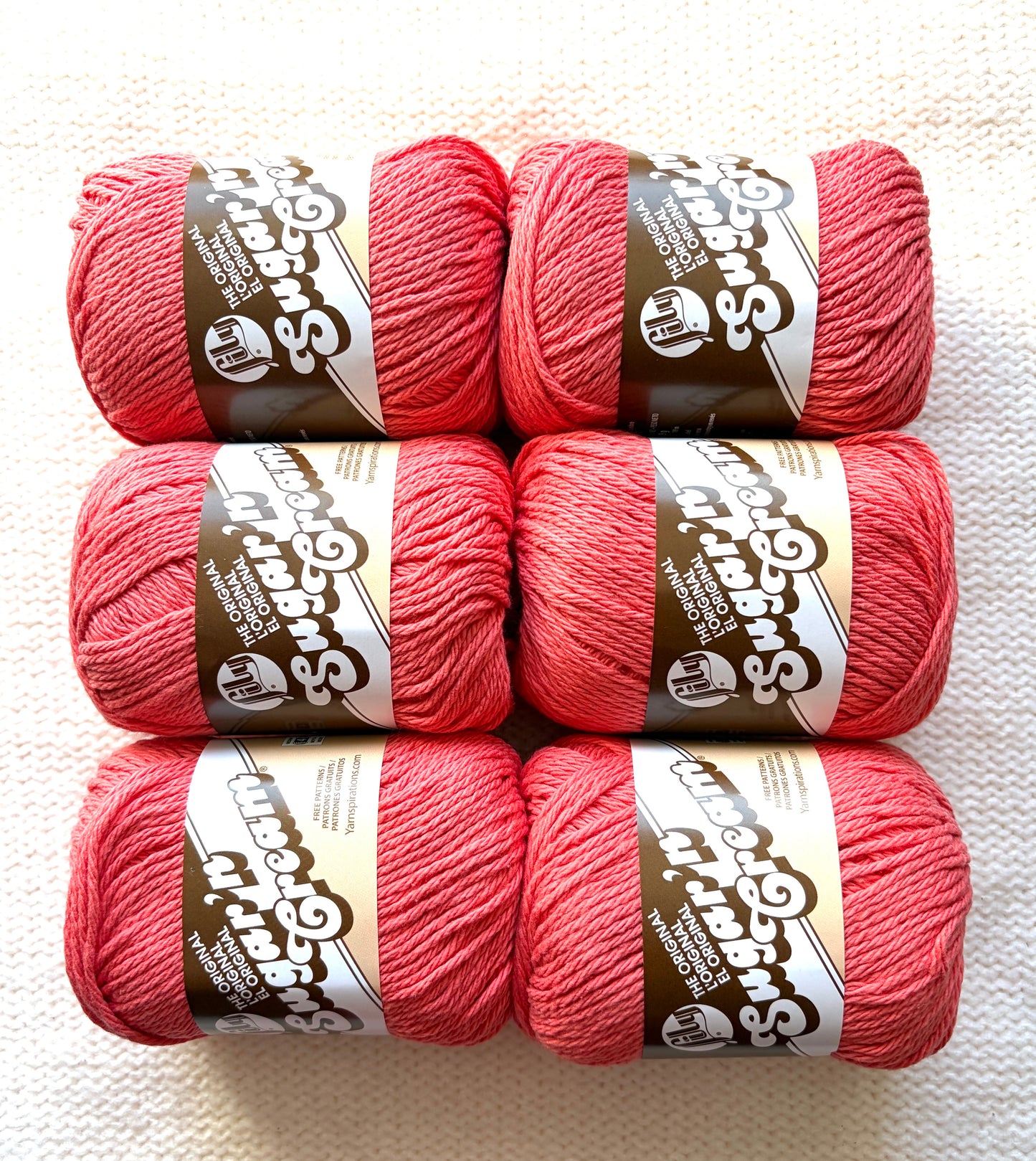 70.9g Lily Sugar 'n Cream The Original Yarn - Tangerine : 100% Cotton