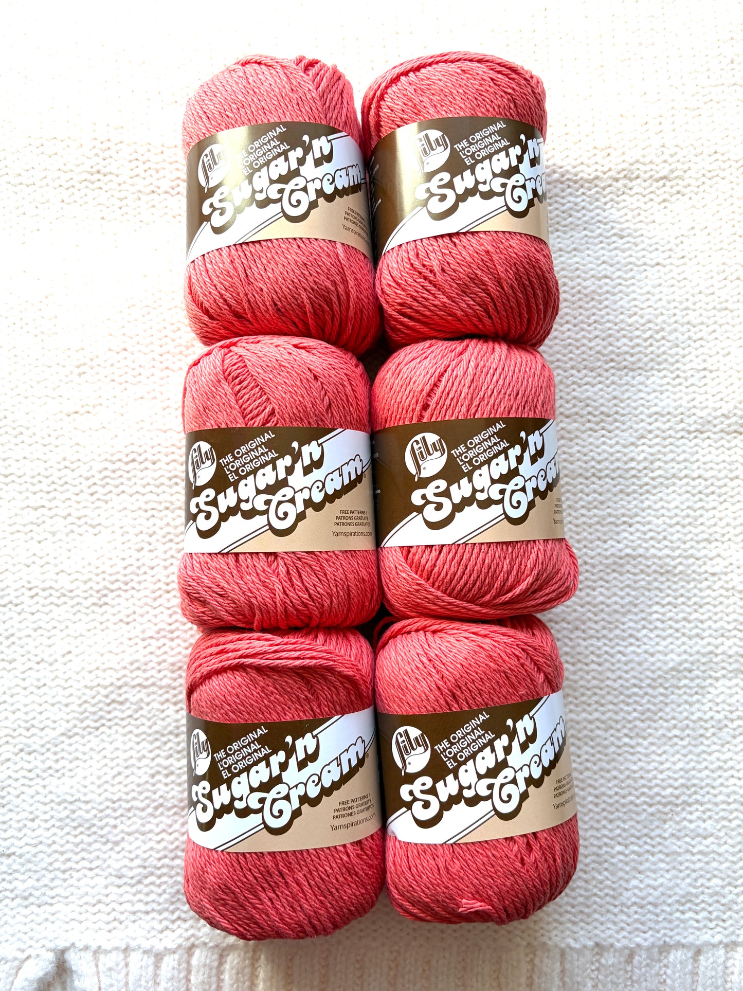 70.9g Lily Sugar 'n Cream The Original Yarn - Tangerine : 100% Cotton