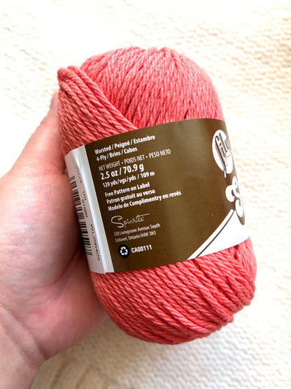 70.9g Lily Sugar 'n Cream The Original Yarn - Tangerine : 100% Cotton