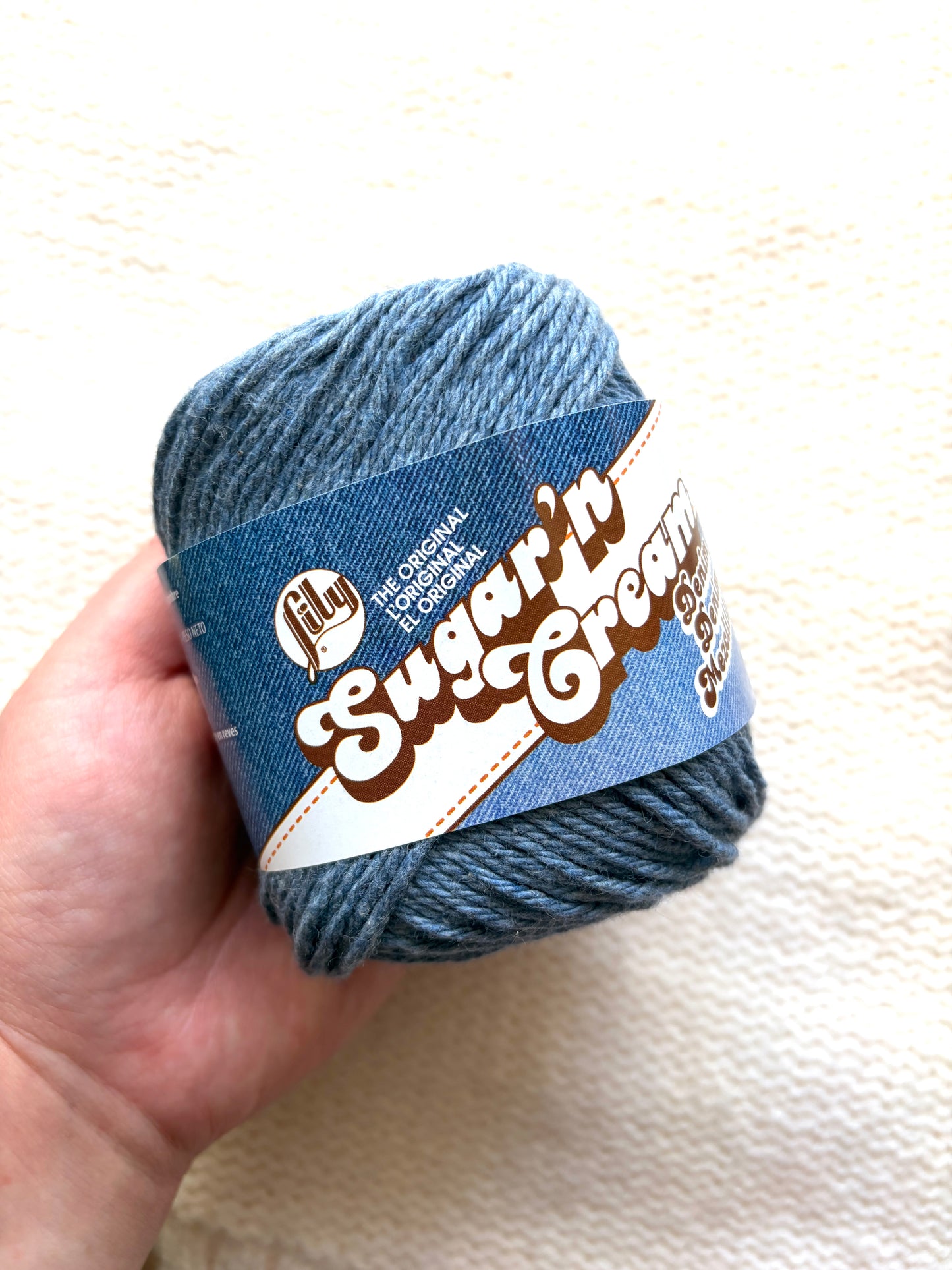 70.9g Lily Sugar 'n Cream The Original Yarn - Blue Jeans : 100% Cotton