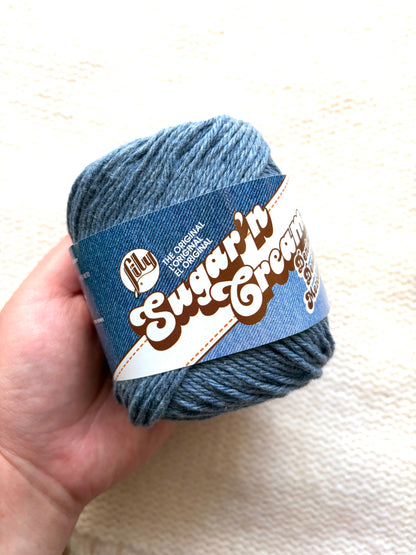 70.9g Lily Sugar 'n Cream The Original Yarn - Blue Jeans : 100% Cotton