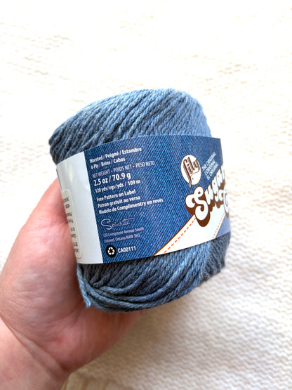 70.9g Lily Sugar 'n Cream The Original Yarn - Blue Jeans : 100% Cotton