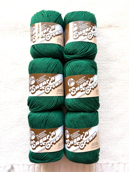 70.9g Lily Sugar 'n Cream The Original Yarn - Dark Pine : 100% Cotton