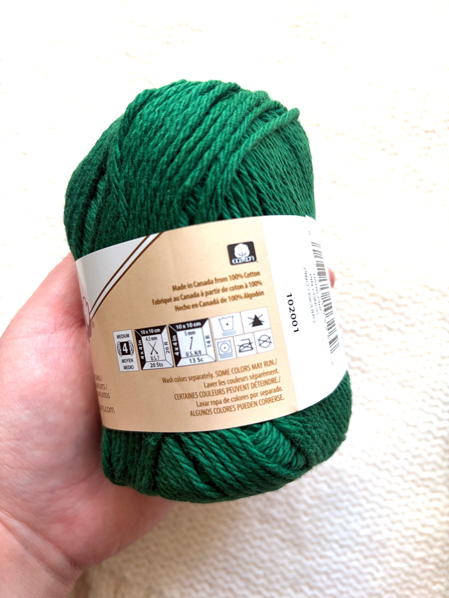 70.9g Lily Sugar 'n Cream The Original Yarn - Dark Pine : 100% Cotton