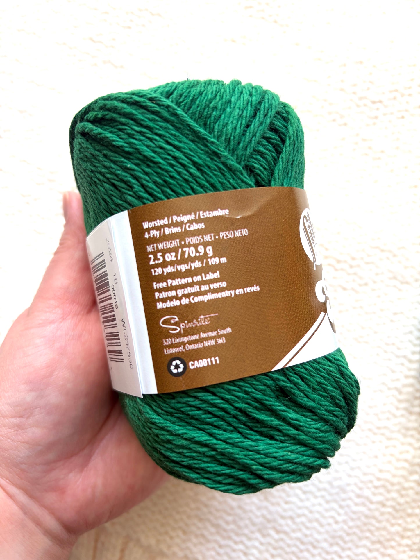 70.9g Lily Sugar 'n Cream The Original Yarn - Dark Pine : 100% Cotton