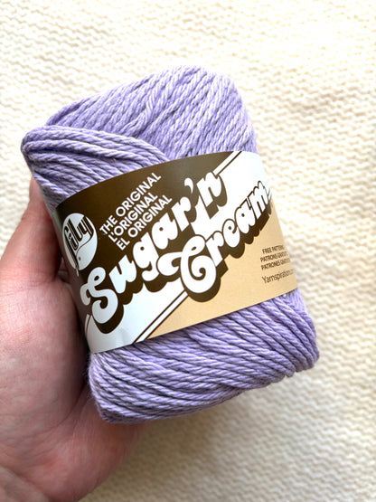 70.9g Lily Sugar 'n Cream The Original Yarn - Soft Violet : 100% Cotton