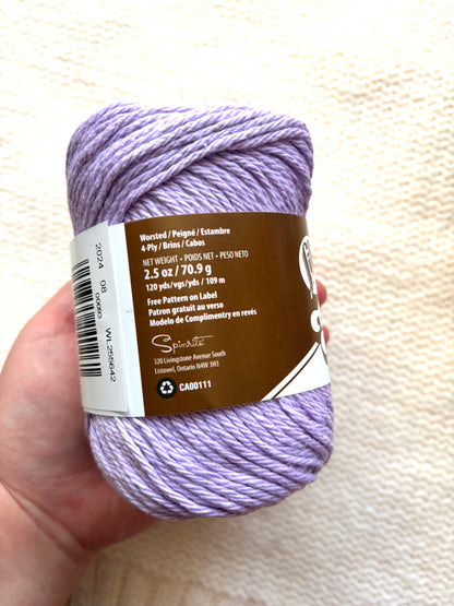 70.9g Lily Sugar 'n Cream The Original Yarn - Soft Violet : 100% Cotton