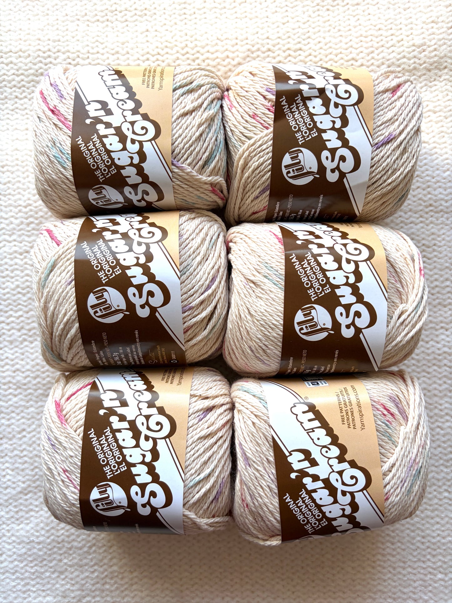 56.7g Lily Sugar 'n Cream Ombre Yarn - Potpourri : 100% Cotton