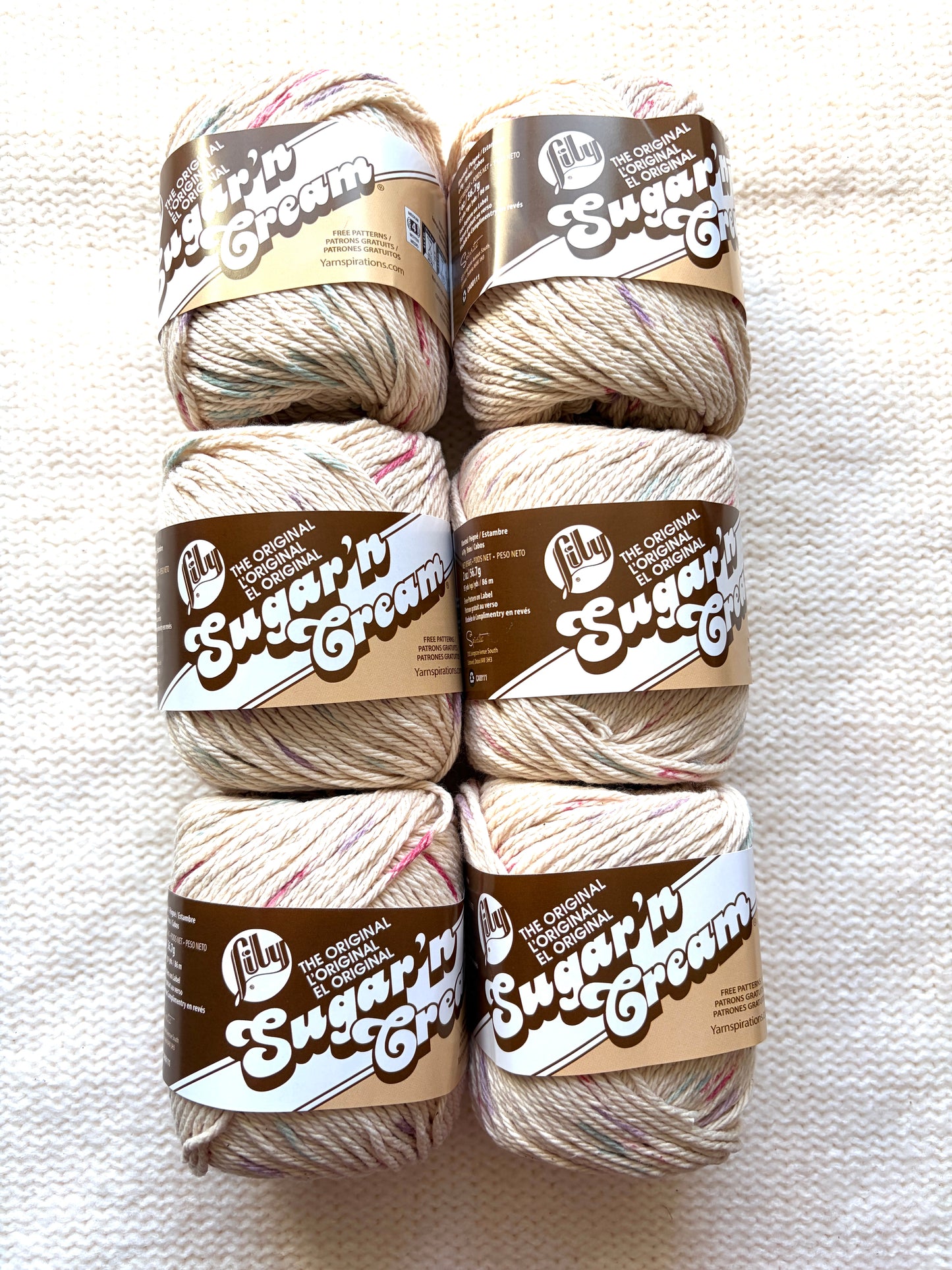 56.7g Lily Sugar 'n Cream Ombre Yarn - Potpourri : 100% Cotton