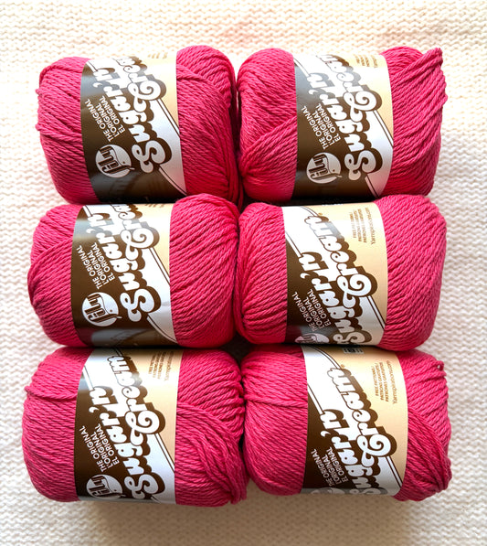 70.9g Lily Sugar 'n Cream The Original Yarn - Pretty in Pink : 100% Cotton