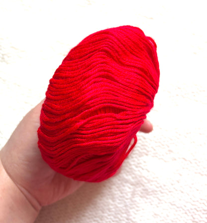 5 balls x 50g Cashmere Silk yarn : Cashmere + Silk + Bamboo fiber : 11 Scarlet Red