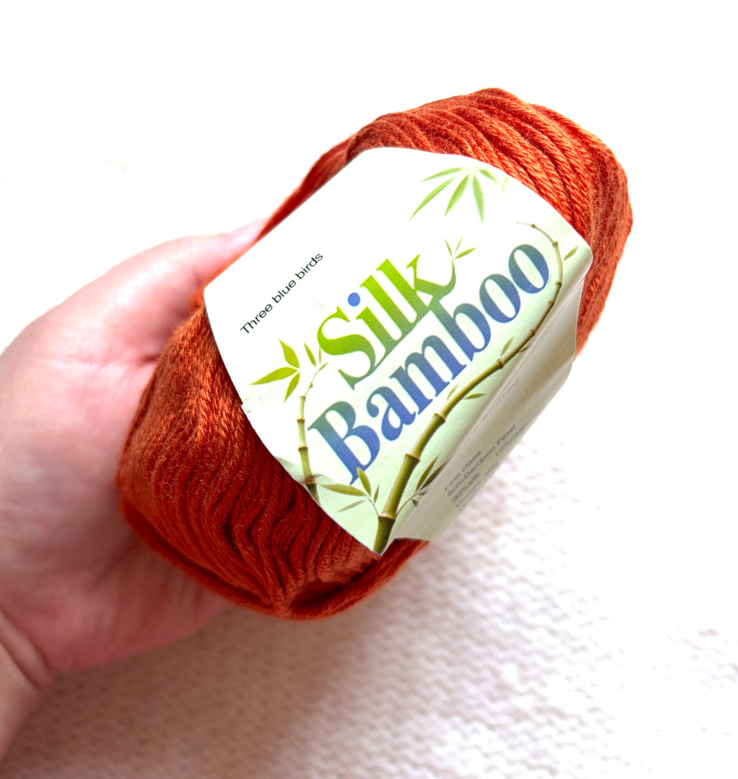 5 balls x 50g Cashmere Silk yarn : Cashmere + Silk + Bamboo fiber : 13 Burnt Orange