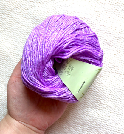5 balls x 50g Cashmere Silk yarn : Cashmere + Silk + Bamboo fiber : 19 Orchid Purple