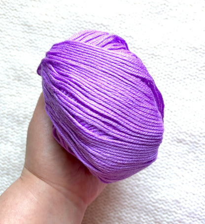 5 balls x 50g Cashmere Silk yarn : Cashmere + Silk + Bamboo fiber : 19 Orchid Purple