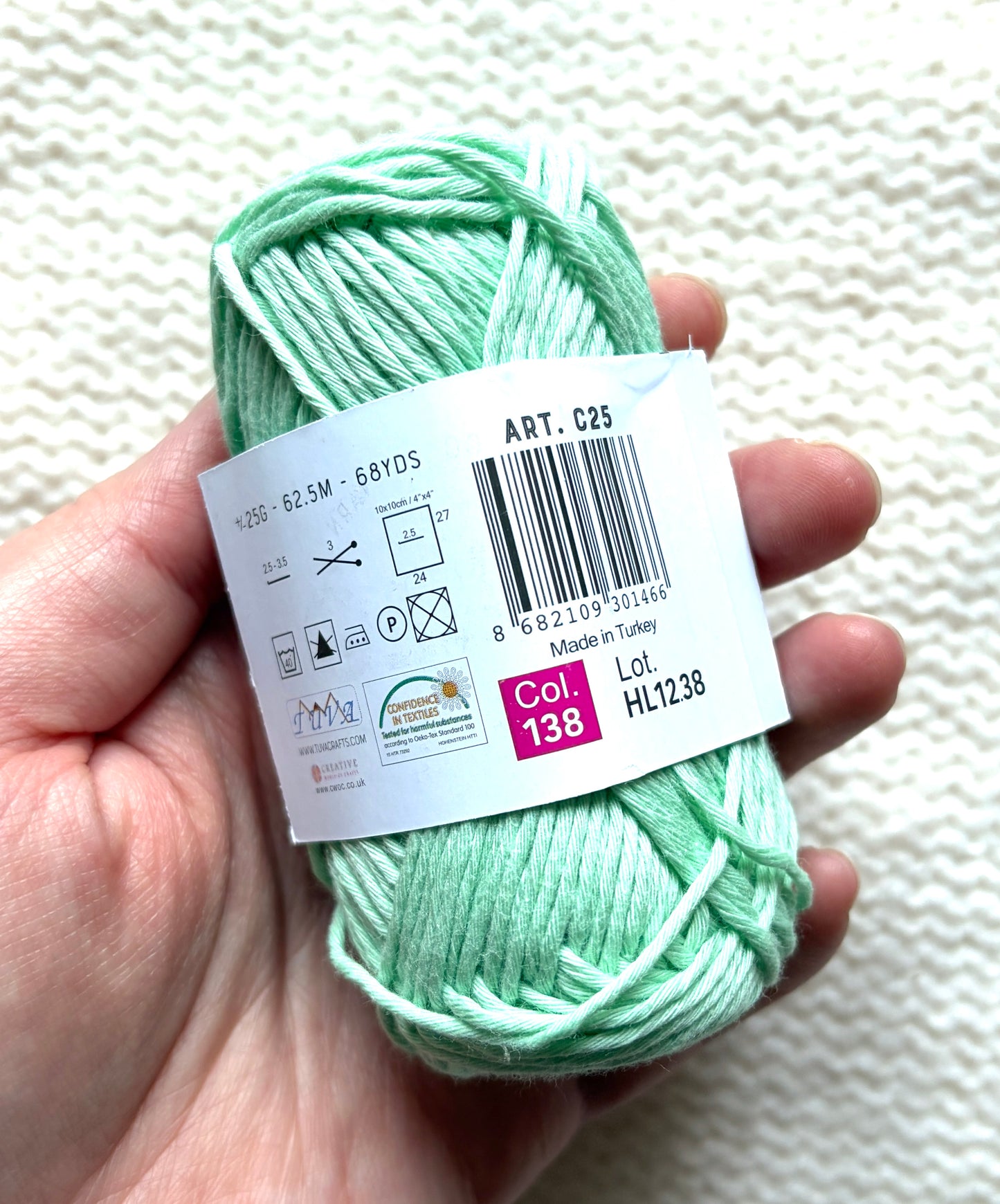 Hello Cotton Yarn - 12 x 25g Ball Collection | Pastel Colours