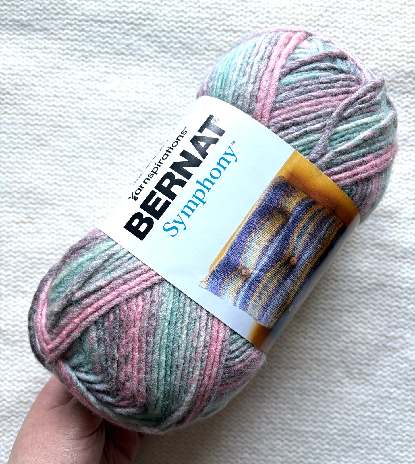 2 Balls x 225g Bernat Symphony Chunky Yarn Wool Blend : Seashell