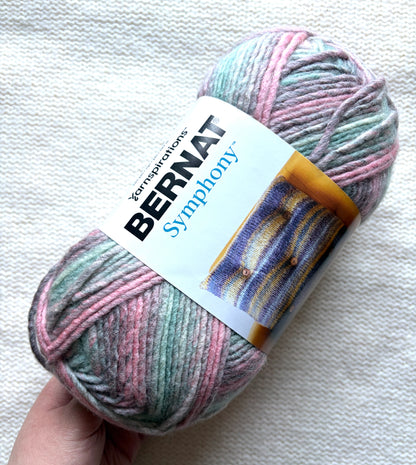2 Balls x 225g Bernat Symphony Chunky Yarn Wool Blend : Seashell