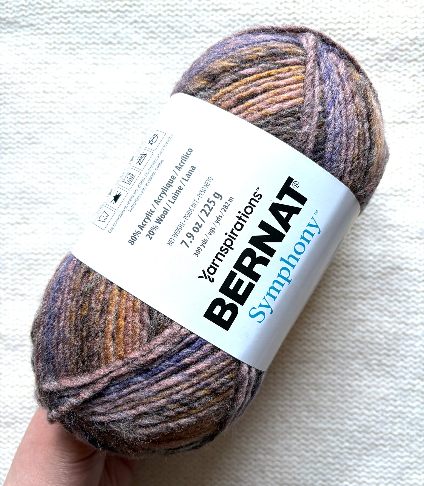 2 Balls x 225g Bernat Symphony Chunky Yarn Wool Blend : Brocade
