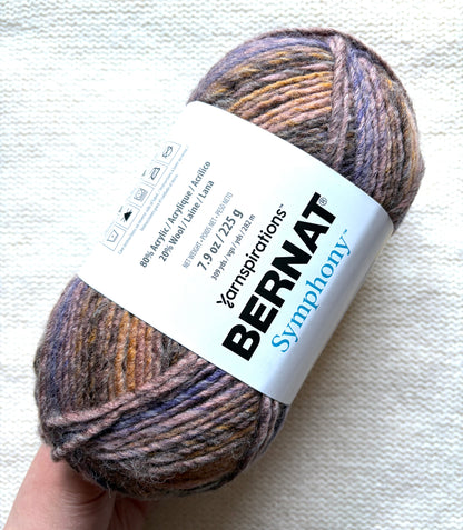 2 Balls x 225g Bernat Symphony Chunky Yarn Wool Blend : Brocade