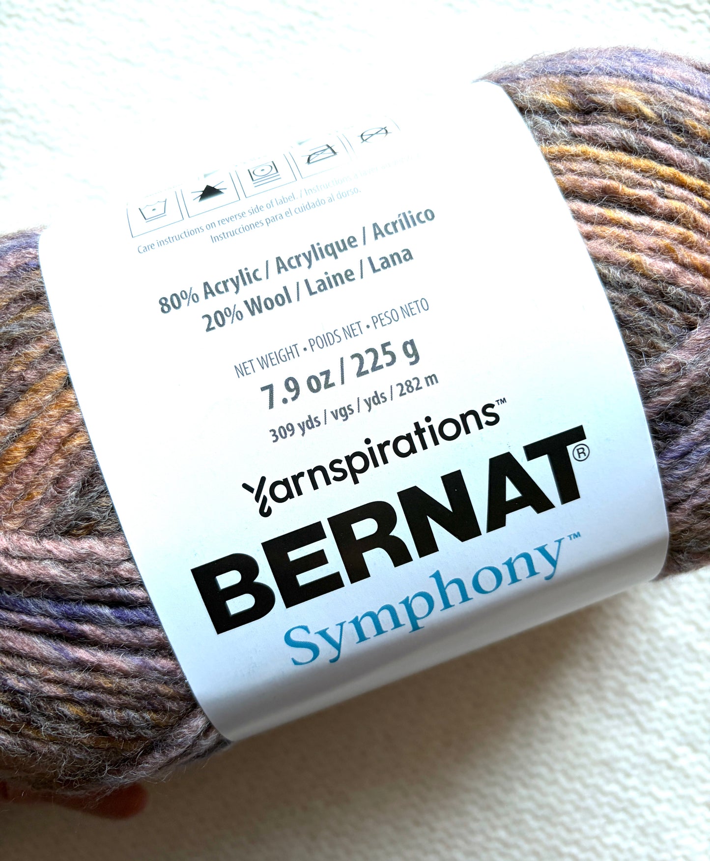 2 Balls x 225g Bernat Symphony Chunky Yarn Wool Blend : Brocade