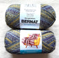 2 Balls x 225g Bernat Symphony Chunky Yarn Wool Blend : Royal