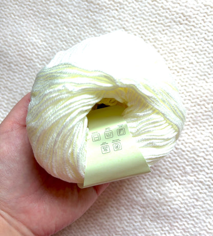 5 balls x 50g Cashmere Silk yarn : Cashmere + Silk + Bamboo fiber : 02 Ivory