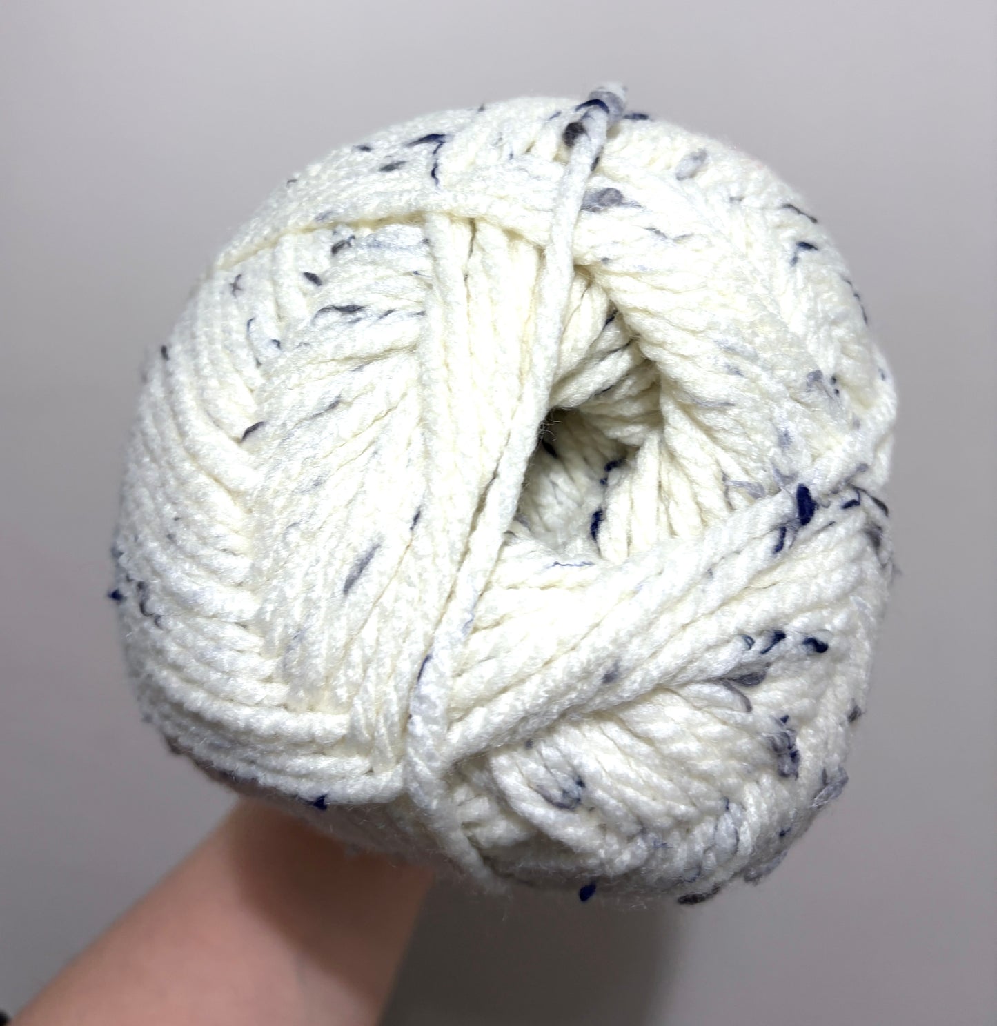 2 balls x 300g Bernat Softee Chunky Tweed Yarn : Midnight White
